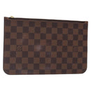 LOUIS VUITTON Damier Ebene Neverfull MM Pouch Accessory Pouch LV Auth BA4153-1