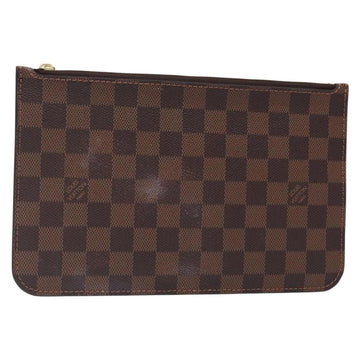 LOUIS VUITTON Damier Ebene Neverfull MM Pouch Accessory Pouch LV Auth BA4153