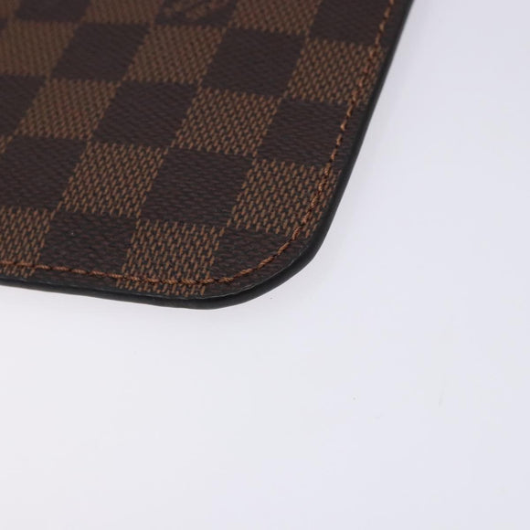 LOUIS VUITTON Damier Ebene Neverfull MM Pouch Accessory Pouch LV Auth BA4153