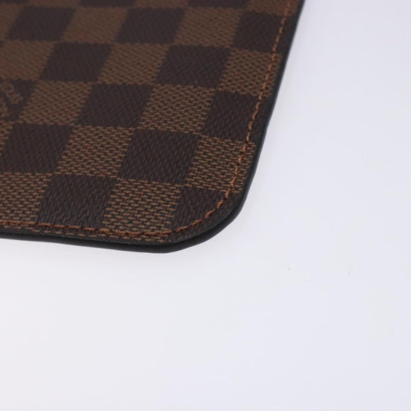 LOUIS VUITTON Damier Ebene Neverfull MM Pouch Accessory Pouch LV Auth BA4153