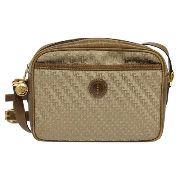 GUCCI Shoulder Bag Canvas Beige Gold 007 115 0162 Auth BA4154