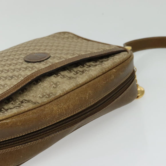 GUCCI Shoulder Bag Canvas Beige Gold 007 115 0162 Auth BA4154