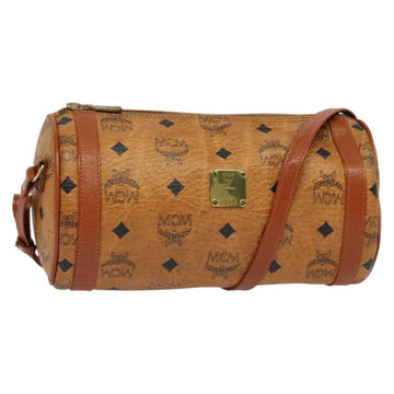 MCM Logogram Vicetos Shoulder Bag PVC Leather Brown Gold Auth BA4155