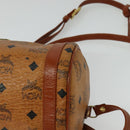 MCM Logogram Vicetos Shoulder Bag PVC Leather Brown Gold Auth BA4155-11