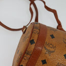 MCM Logogram Vicetos Shoulder Bag PVC Leather Brown Gold Auth BA4155-12