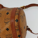 MCM Logogram Vicetos Shoulder Bag PVC Leather Brown Gold Auth BA4155-13