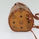 MCM Logogram Vicetos Shoulder Bag PVC Leather Brown Gold Auth BA4155-4