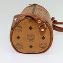 MCM Logogram Vicetos Shoulder Bag PVC Leather Brown Gold Auth BA4155-5