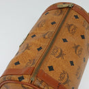 MCM Logogram Vicetos Shoulder Bag PVC Leather Brown Gold Auth BA4155-6