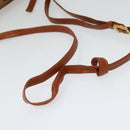 MCM Logogram Vicetos Shoulder Bag PVC Leather Brown Gold Auth BA4155-7