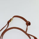 MCM Logogram Vicetos Shoulder Bag PVC Leather Brown Gold Auth BA4155-8