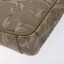 VERSACE Chain Shoulder Bag PVC Canvas Beige Gold Auth BA4156-9