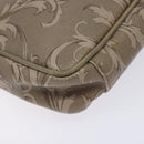 VERSACE Chain Shoulder Bag PVC Canvas Beige Gold Auth BA4156-14