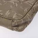 VERSACE Chain Shoulder Bag PVC Canvas Beige Gold Auth BA4156-15