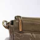 VERSACE Chain Shoulder Bag PVC Canvas Beige Gold Auth BA4156-11