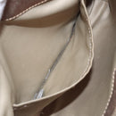 VERSACE Chain Shoulder Bag PVC Canvas Beige Gold Auth BA4156-21