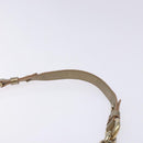 VERSACE Chain Shoulder Bag PVC Canvas Beige Gold Auth BA4156-8