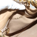 CHANEL Matelasse Chain Shoulder Bag Lamb Skin Beige Gold CC Auth BA4158-17