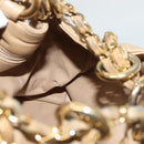 CHANEL Matelasse Chain Shoulder Bag Lamb Skin Beige Gold CC Auth BA4158-18