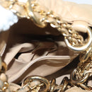 CHANEL Matelasse Chain Shoulder Bag Lamb Skin Beige Gold CC Auth BA4158-19
