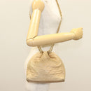 CHANEL Matelasse Chain Shoulder Bag Lamb Skin Beige Gold CC Auth BA4158-20