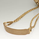 CHANEL Matelasse Chain Shoulder Bag Lamb Skin Beige Gold CC Auth BA4158-7