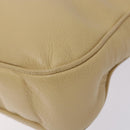 Gianni Versace Shoulder Bag Leather Beige Gold Auth BA4159-10