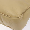 Gianni Versace Shoulder Bag Leather Beige Gold Auth BA4159-12