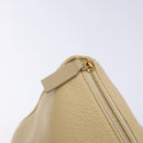 Gianni Versace Shoulder Bag Leather Beige Gold Auth BA4159-15