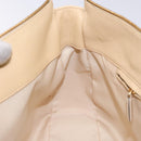 Gianni Versace Shoulder Bag Leather Beige Gold Auth BA4159-19