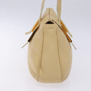 Gianni Versace Shoulder Bag Leather Beige Gold Auth BA4159-5