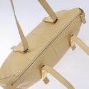 Gianni Versace Shoulder Bag Leather Beige Gold Auth BA4159-6