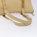 Gianni Versace Shoulder Bag Leather Beige Gold Auth BA4159-7