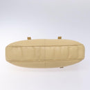 Gianni Versace Shoulder Bag Leather Beige Gold Auth BA4159-9