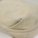 SAINT LAURENT Chain Teddy Small Shoulder Bag Leather White Silver Auth BA4161-10