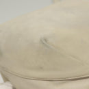 SAINT LAURENT Chain Teddy Small Shoulder Bag Leather White Silver Auth BA4161-11