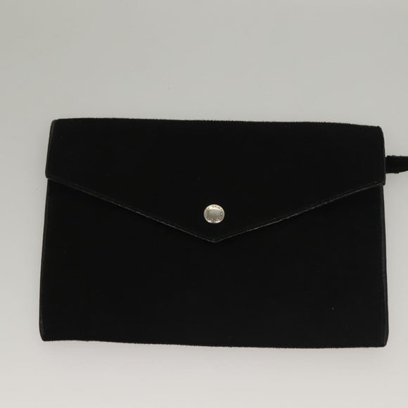 SAINT LAURENT Chain Teddy Small Shoulder Bag Leather White Silver Auth BA4161