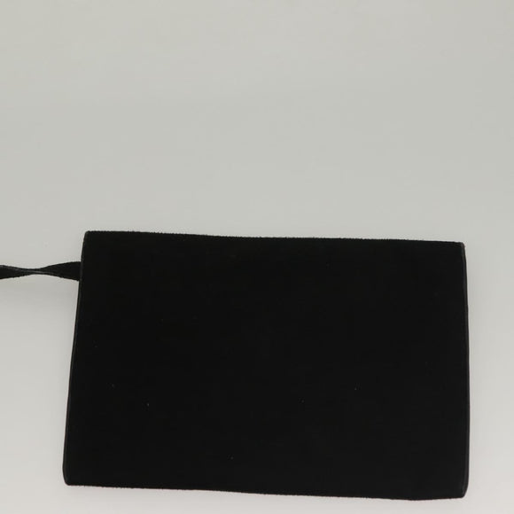 SAINT LAURENT Chain Teddy Small Shoulder Bag Leather White Silver Auth BA4161