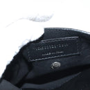 SAINT LAURENT Chain Teddy Small Shoulder Bag Leather White Silver Auth BA4161-23