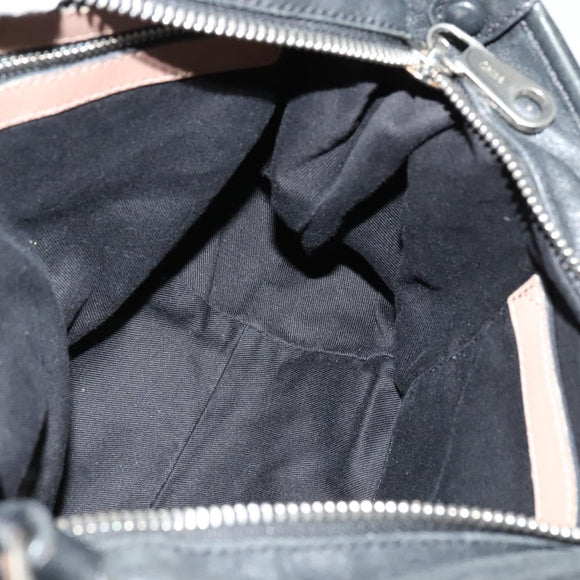 Chloe Etel Hand Bag Leather 2way Pink Silver Auth BA4166