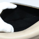 CELINE Trapeze Hand Bag Leather 2way Beige Gold Auth BA4167-22