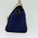CELINE Trapeze Hand Bag Leather 2way Beige Gold Auth BA4167-4