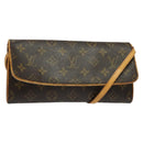 LOUIS VUITTON Monogram Pochette Twin GM Shoulder Bag M51852 LV Auth BA4168-1