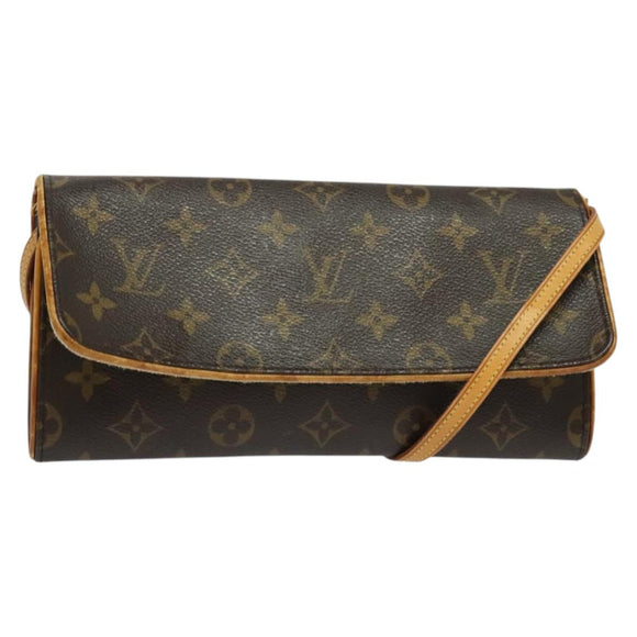LOUIS VUITTON Monogram Pochette Twin GM Shoulder Bag M51852 LV Auth BA4168