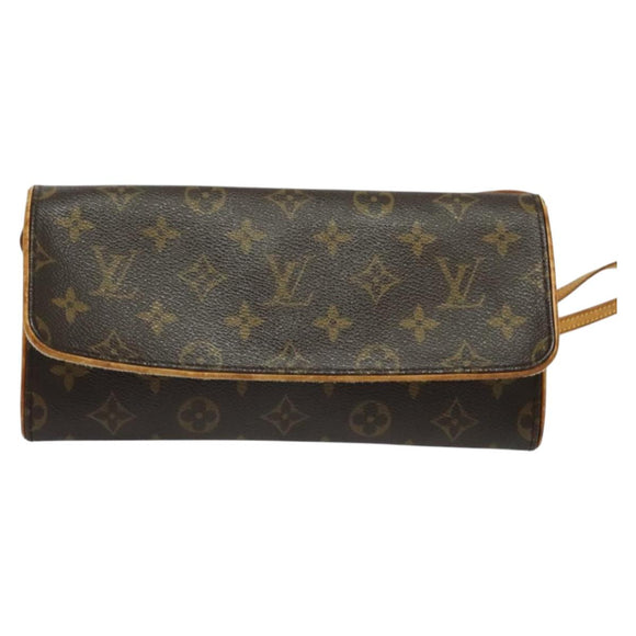 LOUIS VUITTON Monogram Pochette Twin GM Shoulder Bag M51852 LV Auth BA4168