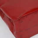 LOUIS VUITTON Monogram Vernis Reade MM Hand Bag Red Rouge M91086 LV Auth BA4169-9