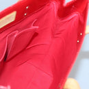 LOUIS VUITTON Monogram Vernis Reade MM Hand Bag Red Rouge M91086 LV Auth BA4169-16