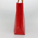 LOUIS VUITTON Monogram Vernis Reade MM Hand Bag Red Rouge M91086 LV Auth BA4169-3