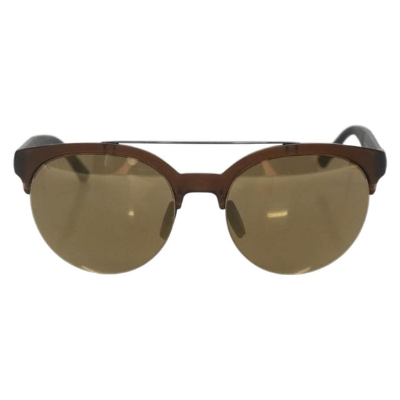 GUCCI Sunglasses Plastic Dark Brown Auth BA4175