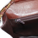 BALLY Quilted Shoulder Bag Leather Brown Gold Auth BA4180-22